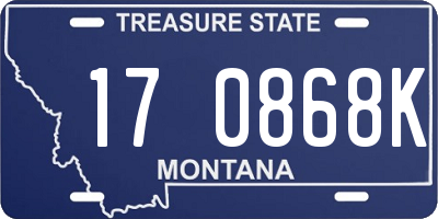 MT license plate 170868K