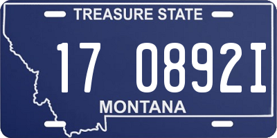 MT license plate 170892I