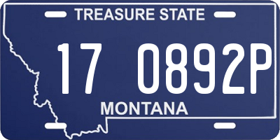 MT license plate 170892P