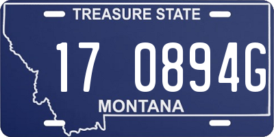 MT license plate 170894G