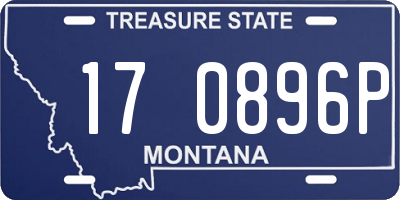 MT license plate 170896P
