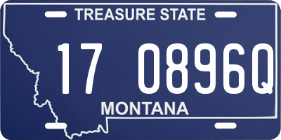 MT license plate 170896Q