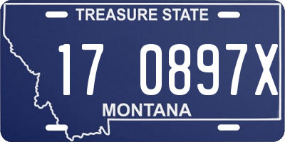 MT license plate 170897X