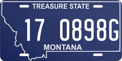 MT license plate 170898G