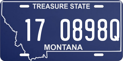 MT license plate 170898Q