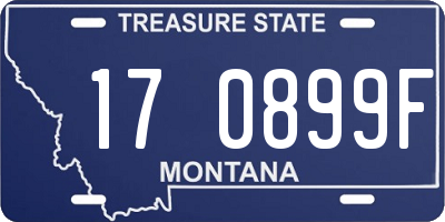 MT license plate 170899F