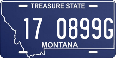 MT license plate 170899G
