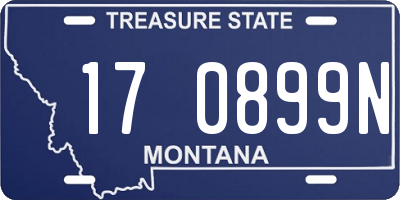 MT license plate 170899N