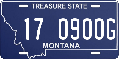 MT license plate 170900G