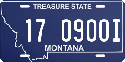 MT license plate 170900I