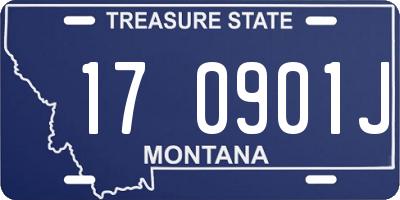 MT license plate 170901J