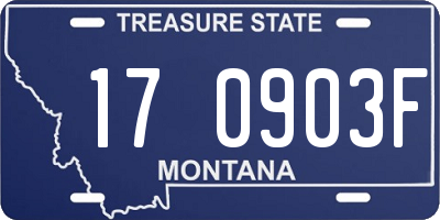 MT license plate 170903F