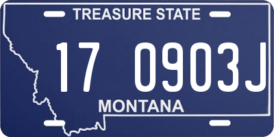 MT license plate 170903J