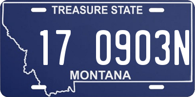 MT license plate 170903N