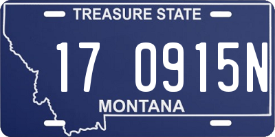 MT license plate 170915N