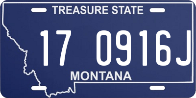MT license plate 170916J