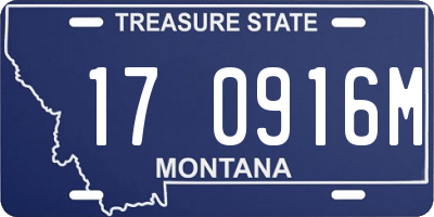 MT license plate 170916M