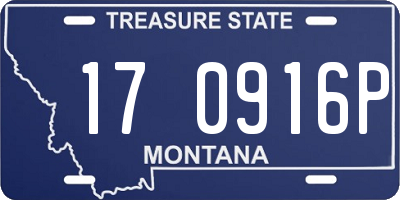 MT license plate 170916P