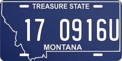 MT license plate 170916U