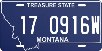 MT license plate 170916W