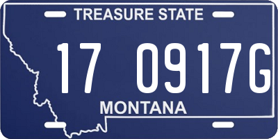 MT license plate 170917G