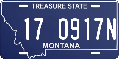 MT license plate 170917N