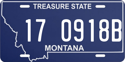 MT license plate 170918B