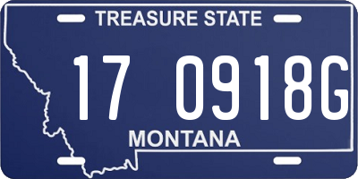 MT license plate 170918G