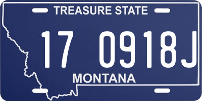 MT license plate 170918J