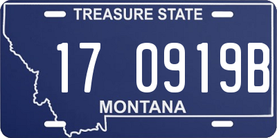 MT license plate 170919B