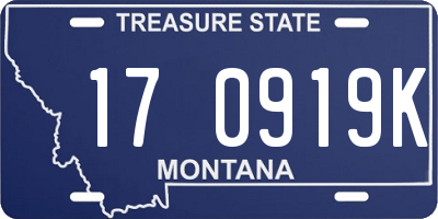 MT license plate 170919K