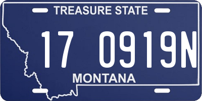 MT license plate 170919N