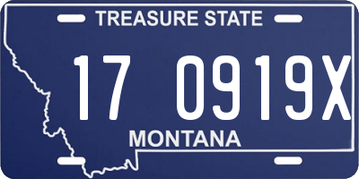 MT license plate 170919X