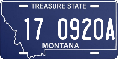 MT license plate 170920A