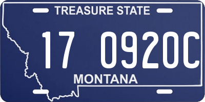 MT license plate 170920C
