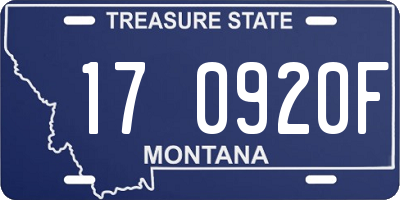 MT license plate 170920F
