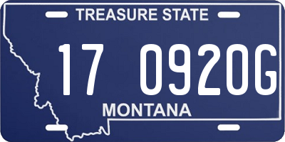 MT license plate 170920G