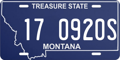 MT license plate 170920S