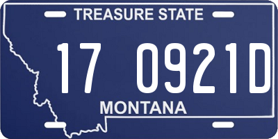MT license plate 170921D