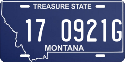 MT license plate 170921G