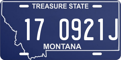 MT license plate 170921J