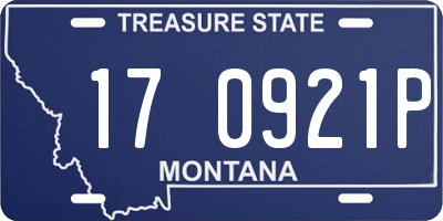 MT license plate 170921P