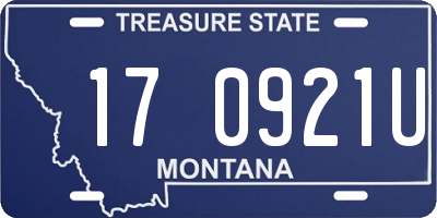 MT license plate 170921U