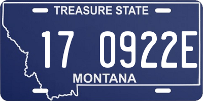 MT license plate 170922E