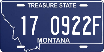 MT license plate 170922F
