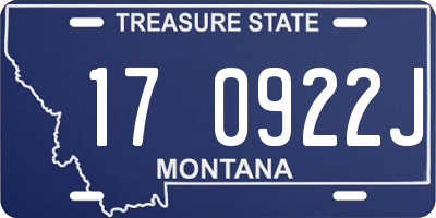 MT license plate 170922J
