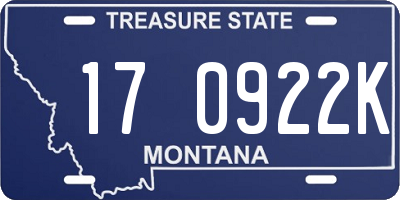 MT license plate 170922K