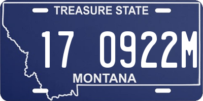 MT license plate 170922M