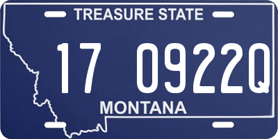 MT license plate 170922Q