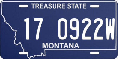 MT license plate 170922W